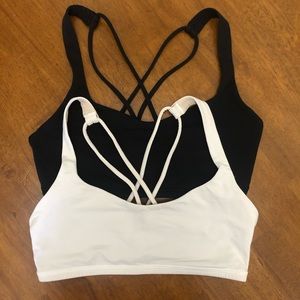 lululemon athletica b&w free to be sports bras